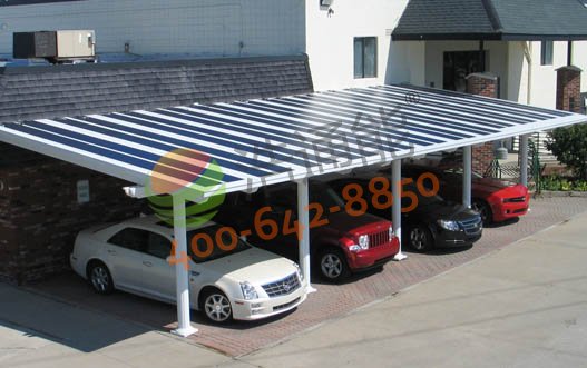 太阳能光伏发电作为家用车棚与房屋结合