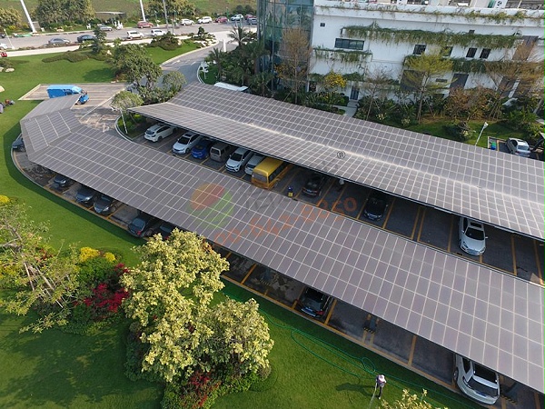 惠州碧桂圆潼湖科技小镇产业发展中心205.56KW太阳能光伏发电项目-车棚图 惠州碧桂圆潼湖科技小镇产业发展中心205.56KW太阳能光伏发电项目-车棚图