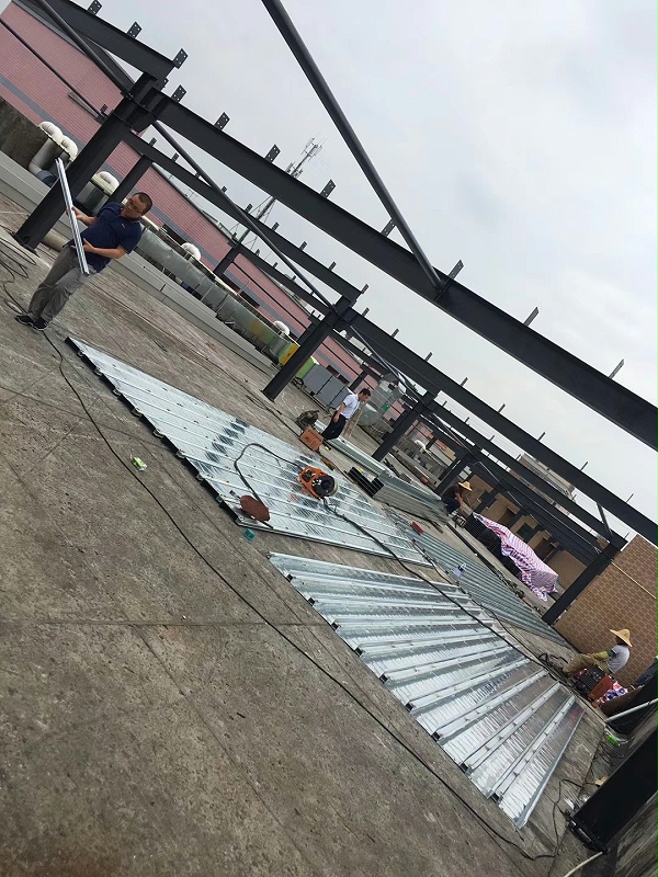 年瑞电子270.54KW光伏发电站钢结构安装图